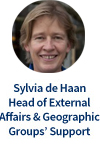 Sylvia de Hann, 대외업무 및 지역 그룹 지원 책임자