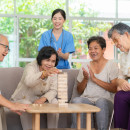 Group playing a game