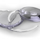 Intraocular lens implant stock photo