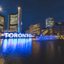Picture of Toronto at night. 