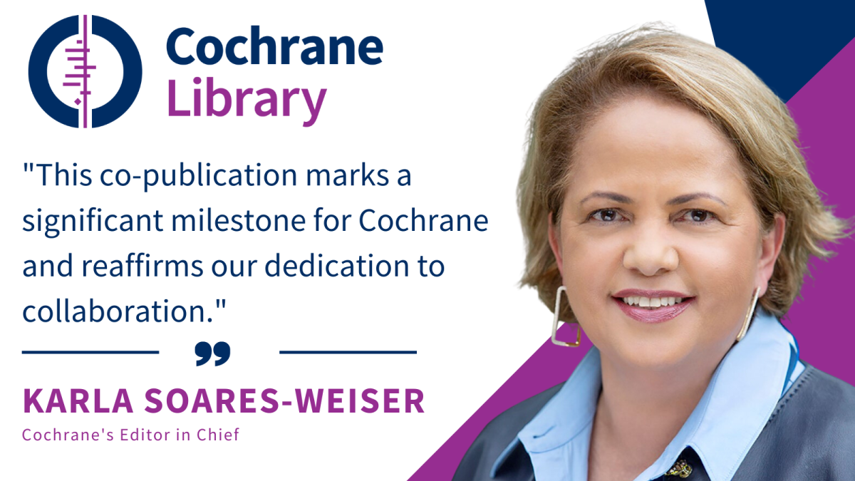 This co-publication marks a significant milestone for Cochrane and reaffirms our dedication to collaboration