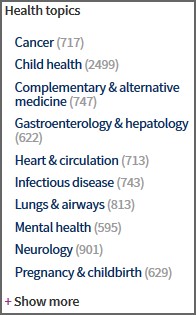 Health topics example