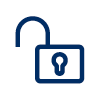 Open padlock icon