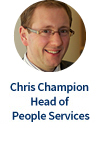 Chris Champion, 인적 서비스 책임자