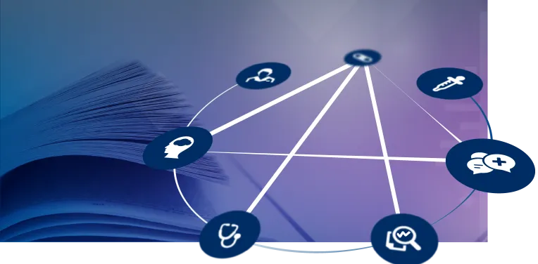 A graphical representation of a book