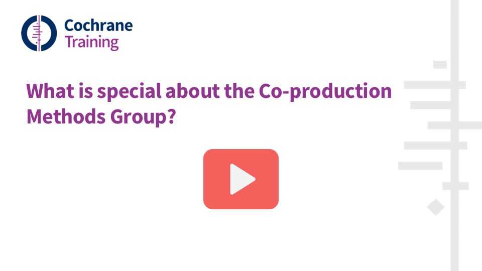 What is special about the Co-production Methods Group?
