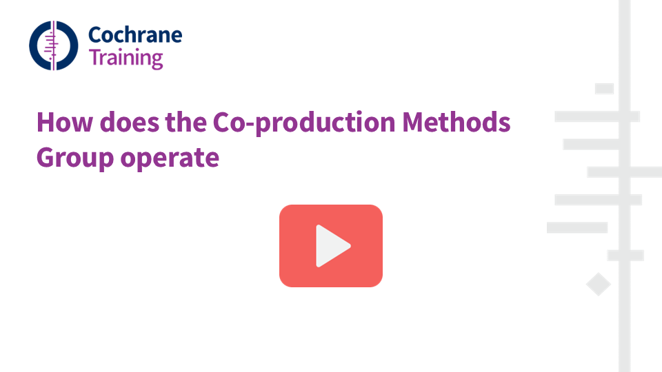 How does the Co-production Methods Group operate